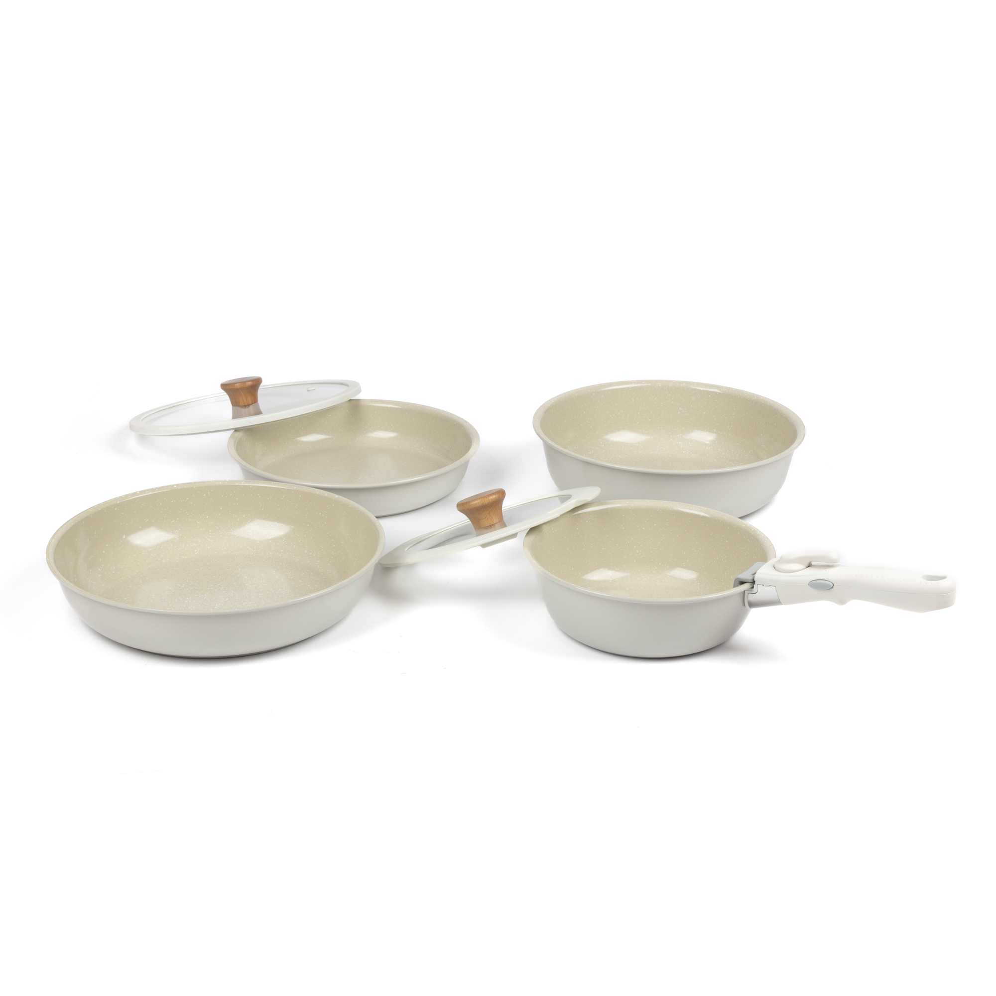 High Quality Removable Handle Pan, Cookware Sets Non Stick Ceramic Aluminum Cooking Pots and Pans Wholesale Kitchen Cookware Set