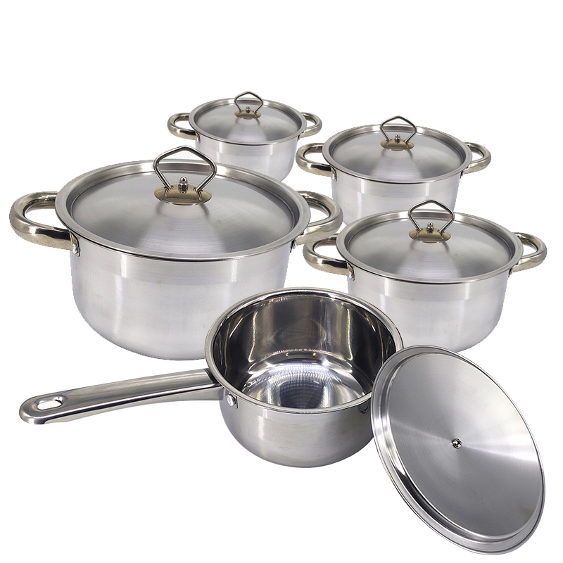 15-Piece Modern Eco-Friendly Stainless Steel Cookware Set Oven Dishwasher Safe Factory Direct Sales. Customization Available.