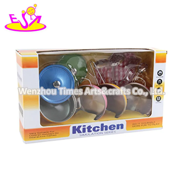 Wholesale 10 PCS Kids Metal Toy Cookware Set for Pretend Play M03A006 Detail 4