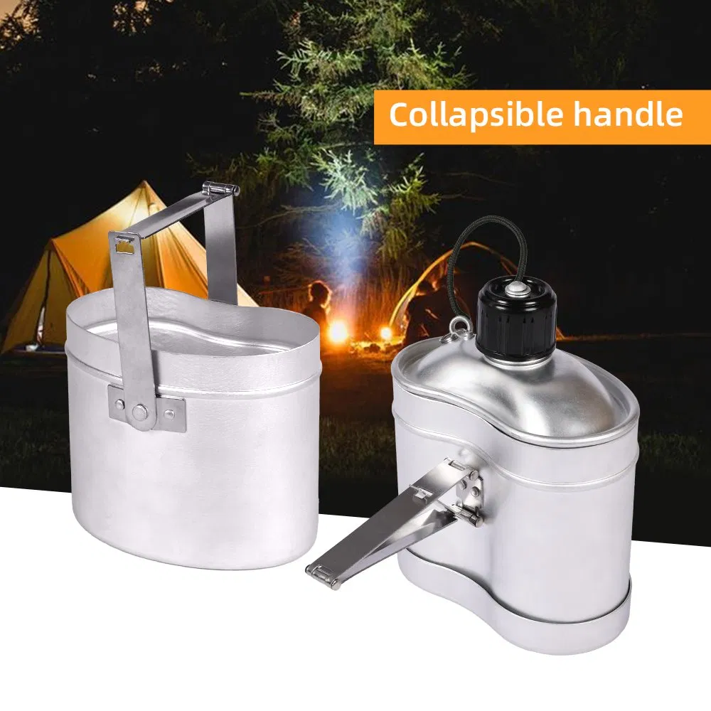 Wholesale Price: Lightweight Aluminum Camping Canteen Set with Cup and Mess Kit