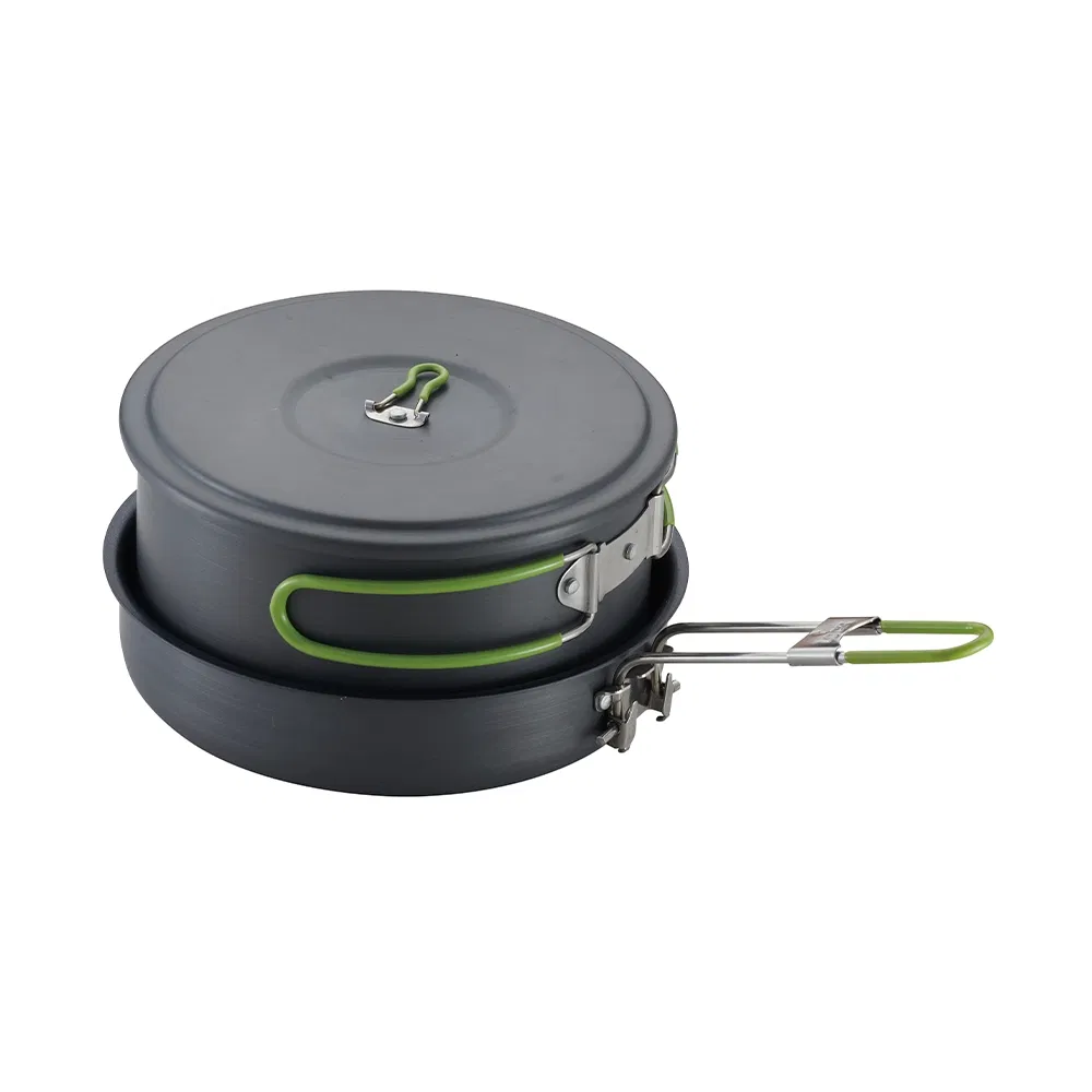 Factory Price Outdoor 5PCS Aluminum Durable Camp Cookwar Kit Camping Cookware Set