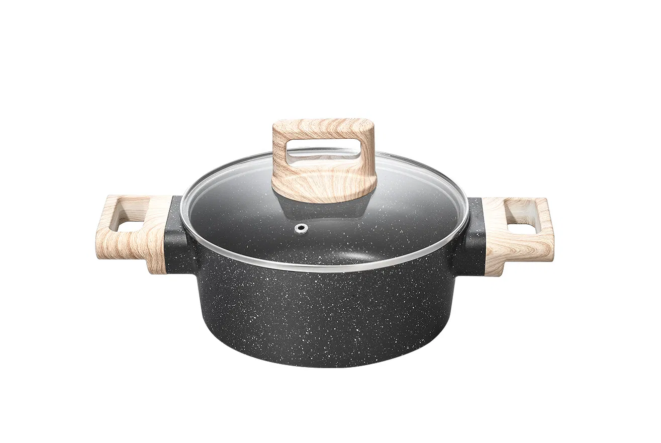 Granite Black Marble Nonstick Cookware Detail 3