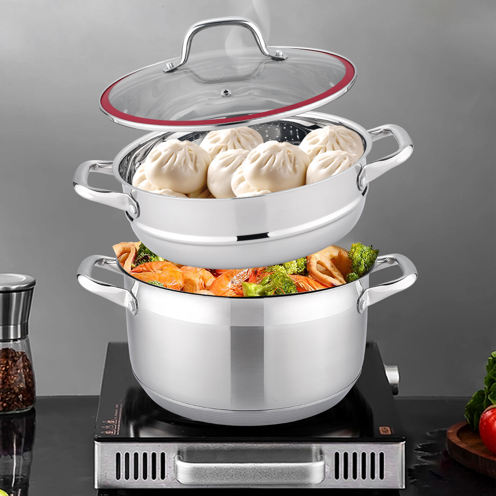 Luxury High Quality 304 Stainless Steel Korean Large Stock Pot Set Camping Kitchen Ware Cookware Set Kitchen
