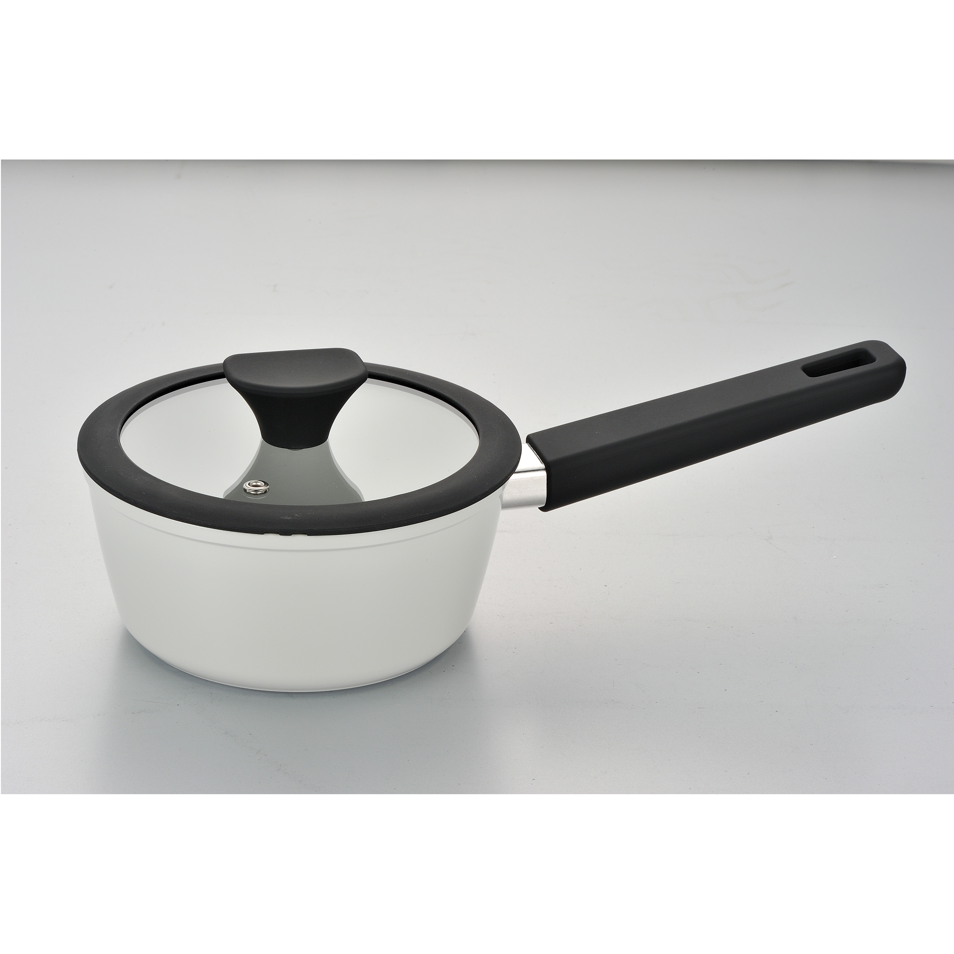 Ceramic Non-Sticking Cookware Set with High Resistant Bottom Glass Lid White Marble Coating Aluminum Kitchen Essentials