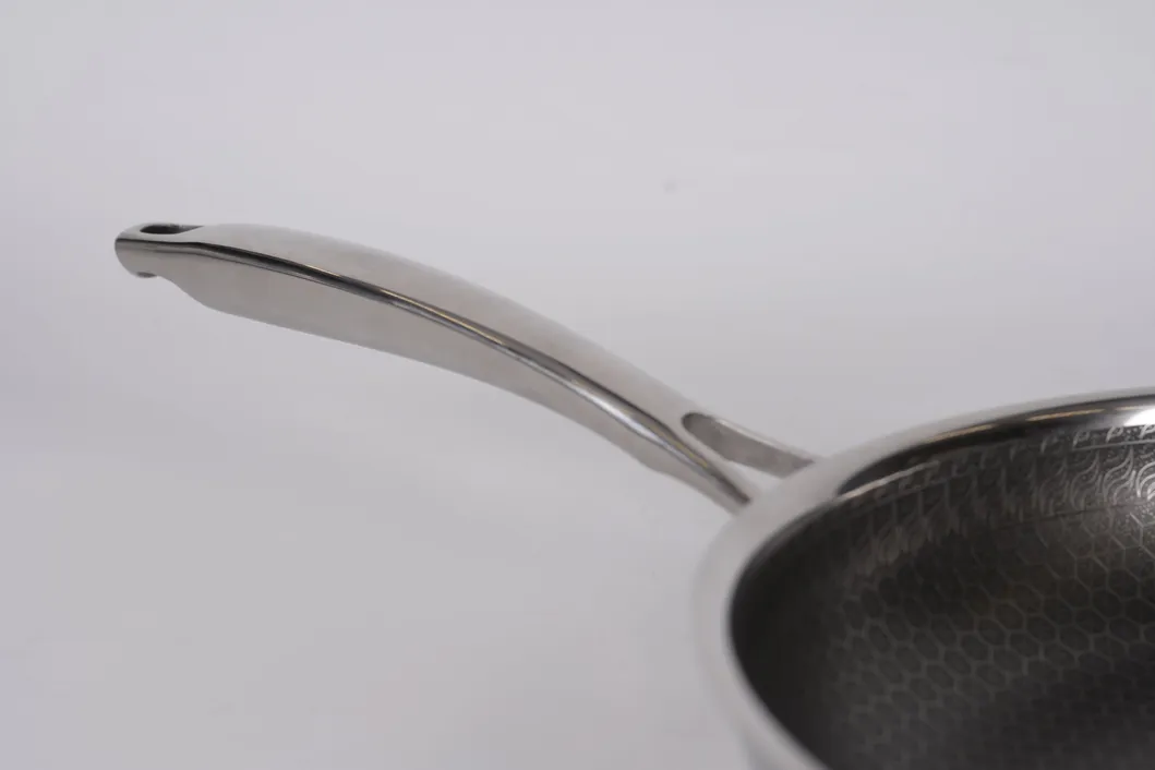Customization Stainless Steel Non Stick Honey Comb Frying Pans Ceramic Coating Pfoa & Pfas Free Ceramic Cookware