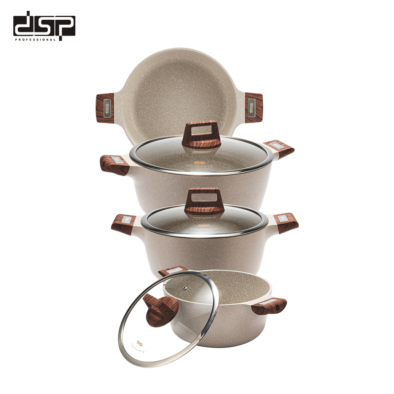 DSP Hot Sale Professional Cookware Set Household Cooking Pot Casserole Soup Pot Four-piece Combination Pot Set