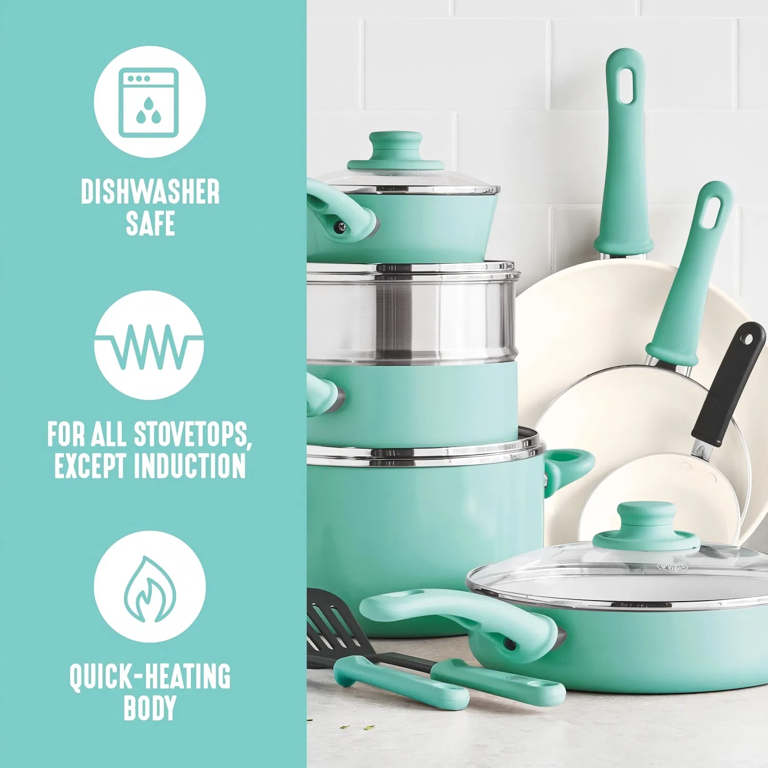 Soft Grip 16 Piece Cookware Set Specifications Detail 2