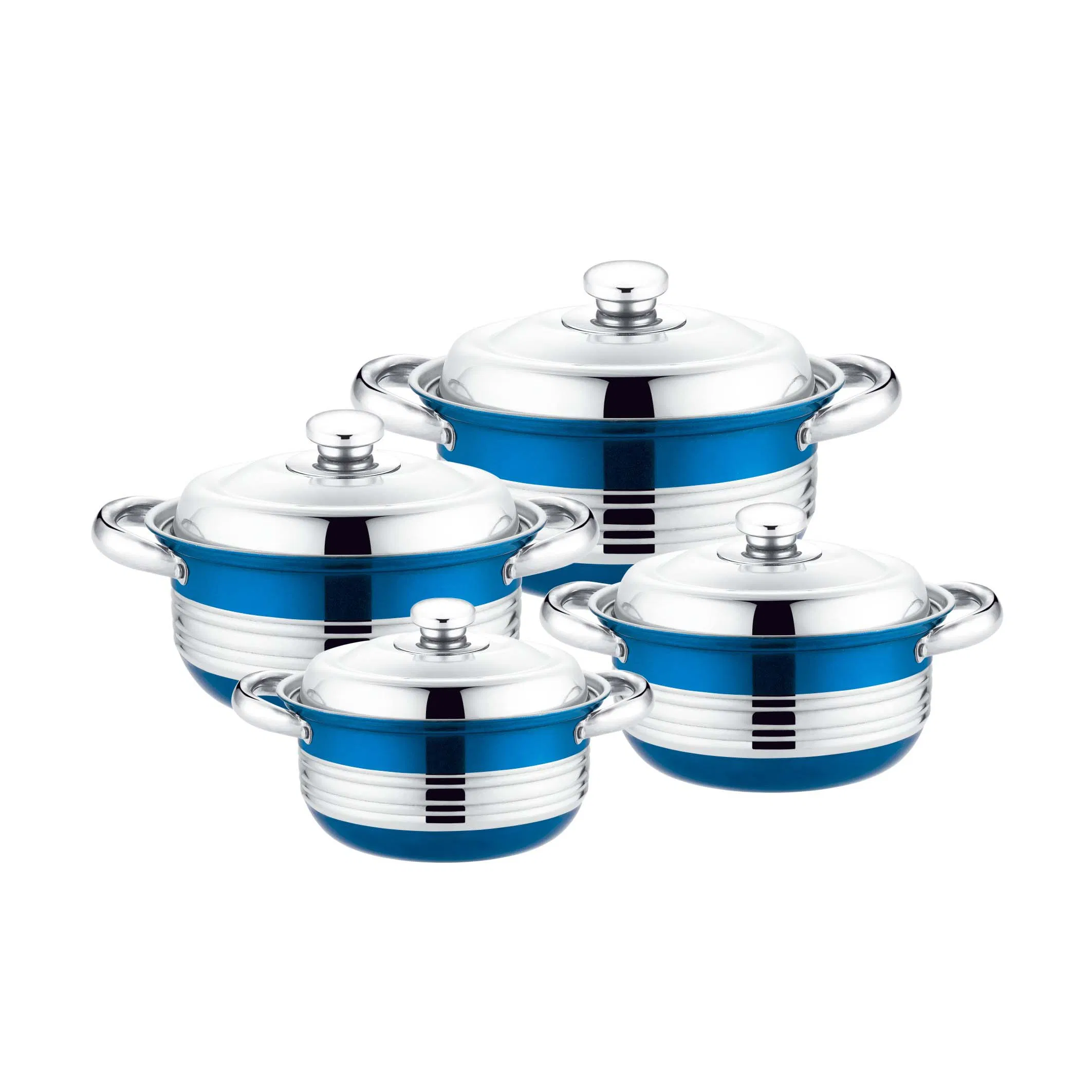 Induction Stove Color Painting Coating Stainless Steel Kitchenware Cooking Pots Cookware Set