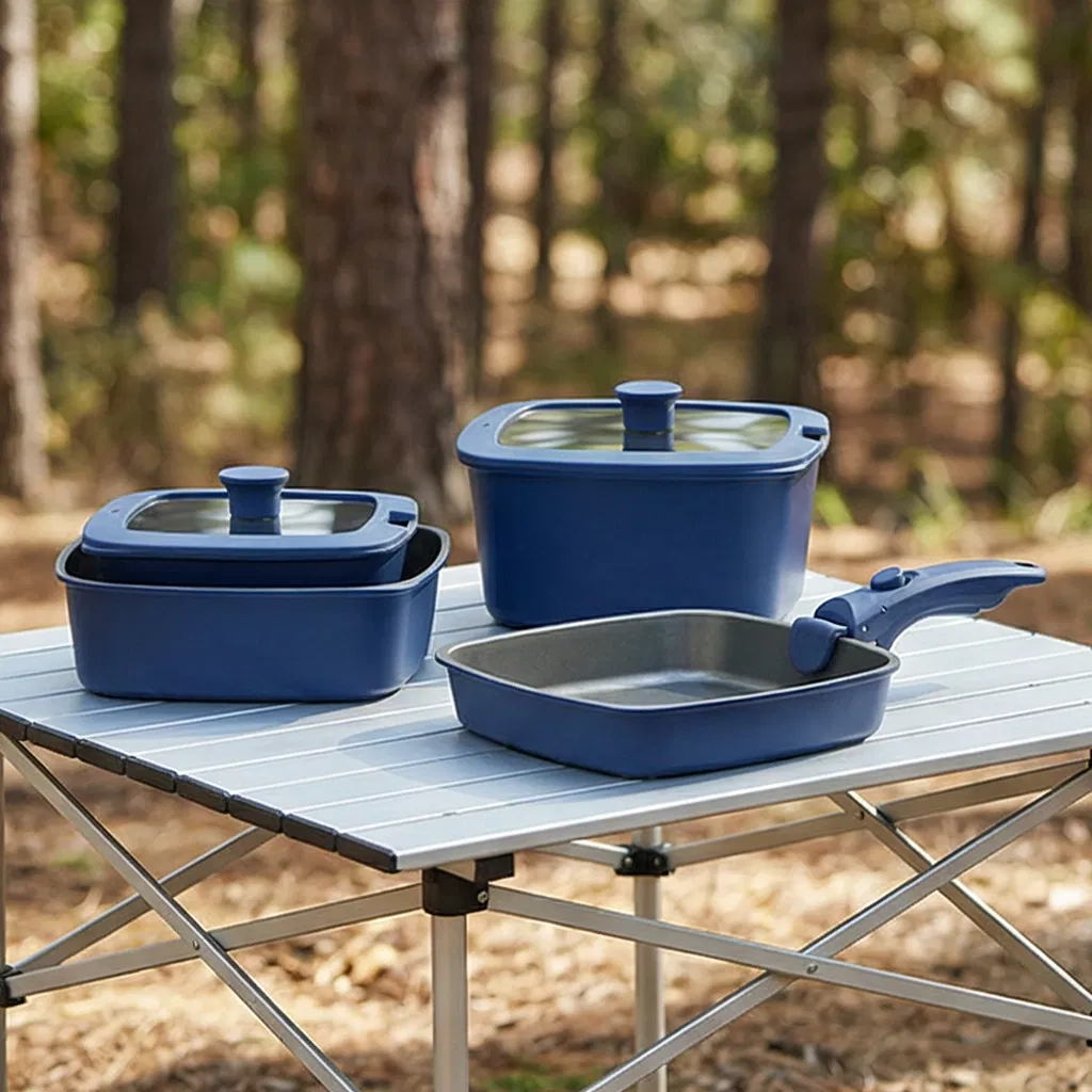 Space-Saving Detachable Handle Cookware Set Detail 1