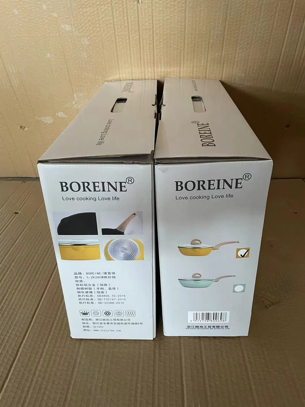 Factory Aluminium Cookware Set Casserole Fry Sauce Pan Granite Ceramic Kitchen Cooking