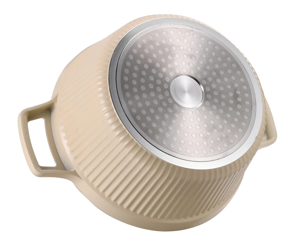 10PCS Die-Cast Aluminum Cooking Pot Casseroles Cookware Set with Glass Lid