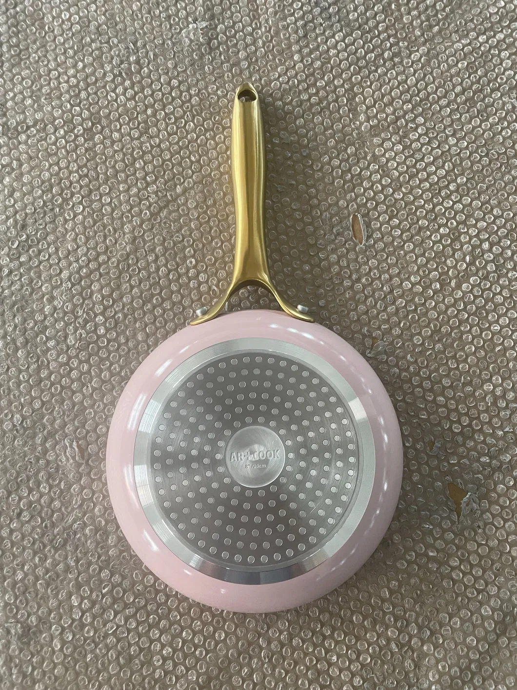 Factory Stock Pan Set Pink Color Nonstick Coated Sauce Pan with Glass Lid