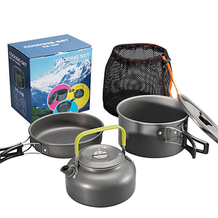 Stackable Non-Stick Cooking Cookware Set for Camping
