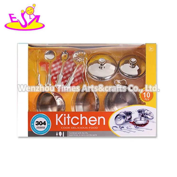 Wholesale 10 PCS Kids Metal Toy Cookware Set for Pretend Play M03A006 Detail 2