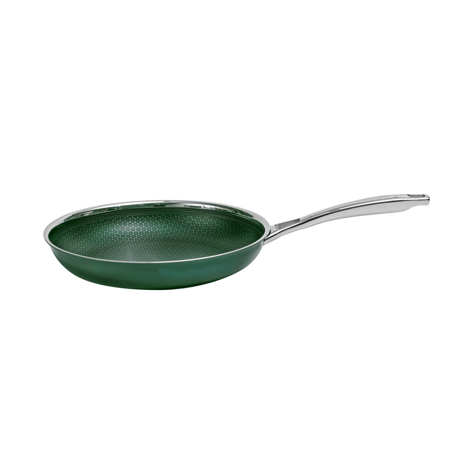 Nonstick Honey Comb Coating Stainless Steel Blackish Green Ceramic Outer Layer 2PCS Cookware Set