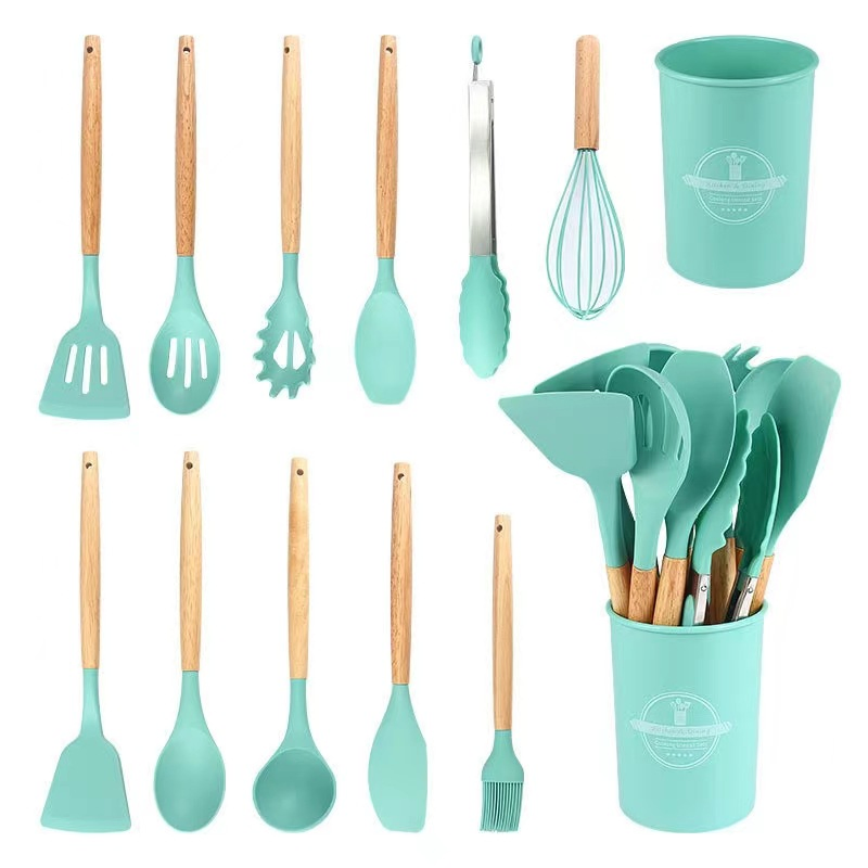 2026 Hot Selling Home and Kitchen Accessories 5PCS Heat Resistant Food Silicone Kitchen Utensils Cooking Spatula Sets