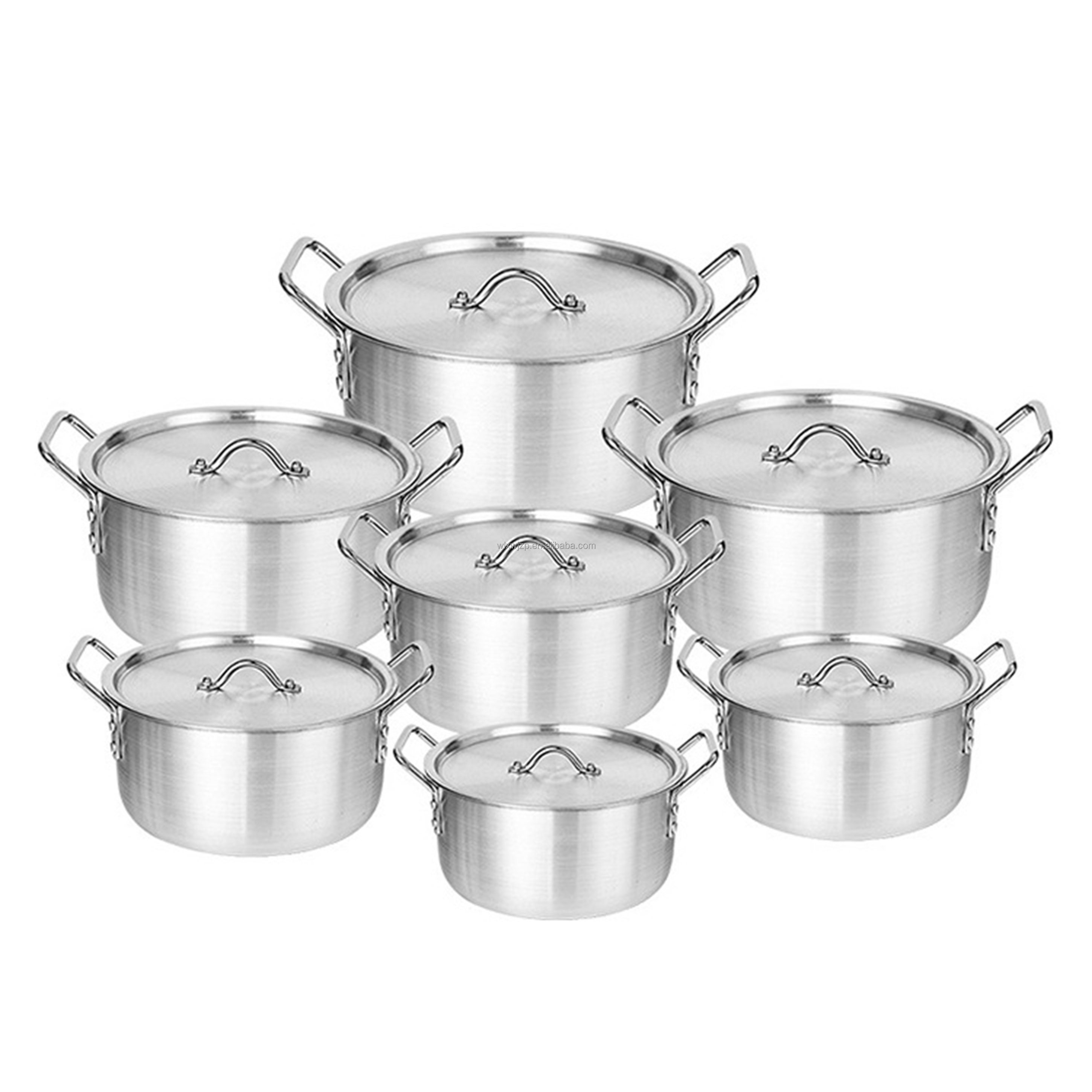 WLX Kitchenware Aluminium Alloy Pots 5 Pieces 16cm 18cm 20cm 22cm 24cm Cooking Pot Set Cookware Set Kitchen