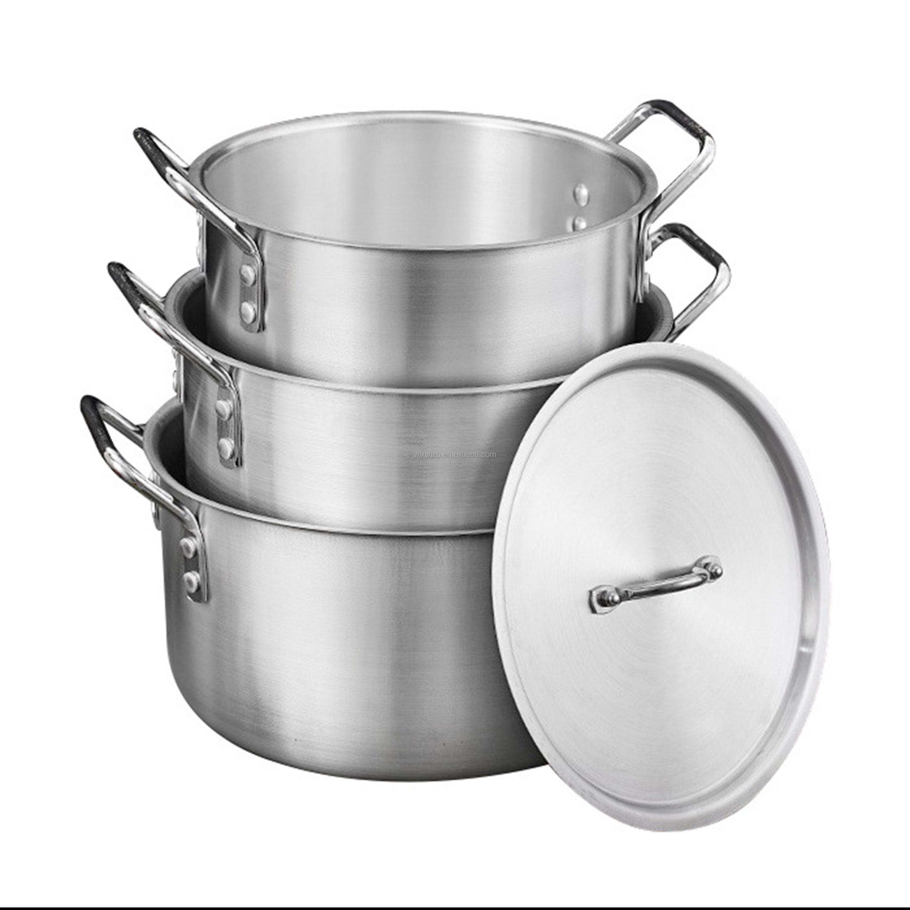 WLX Kitchenware Aluminium Alloy Pots 5 Pieces 16cm 18cm 20cm 22cm 24cm Cooking Pot Set Cookware Set Kitchen