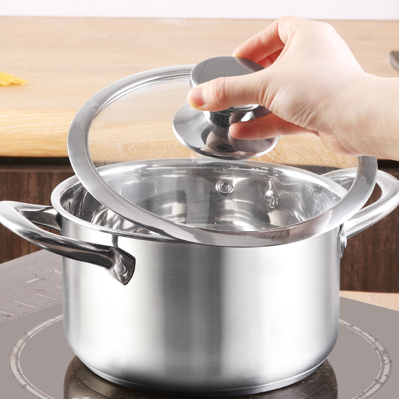 LECOS Professional Chef Quality 6-Piece Stainless Steel Cookware Set Pots and Pans Kitchen Set with Lids