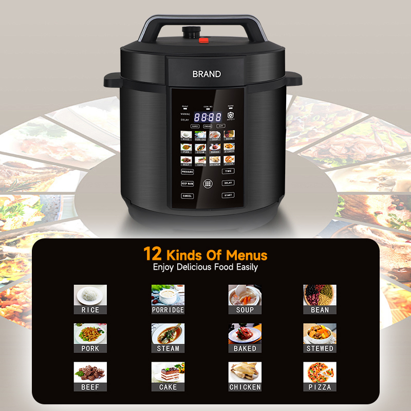 Multifunctional Electric Pressure Cooker 6L Large Capacity Home Kitchen Colour Display Smart Digital Rice Cooker