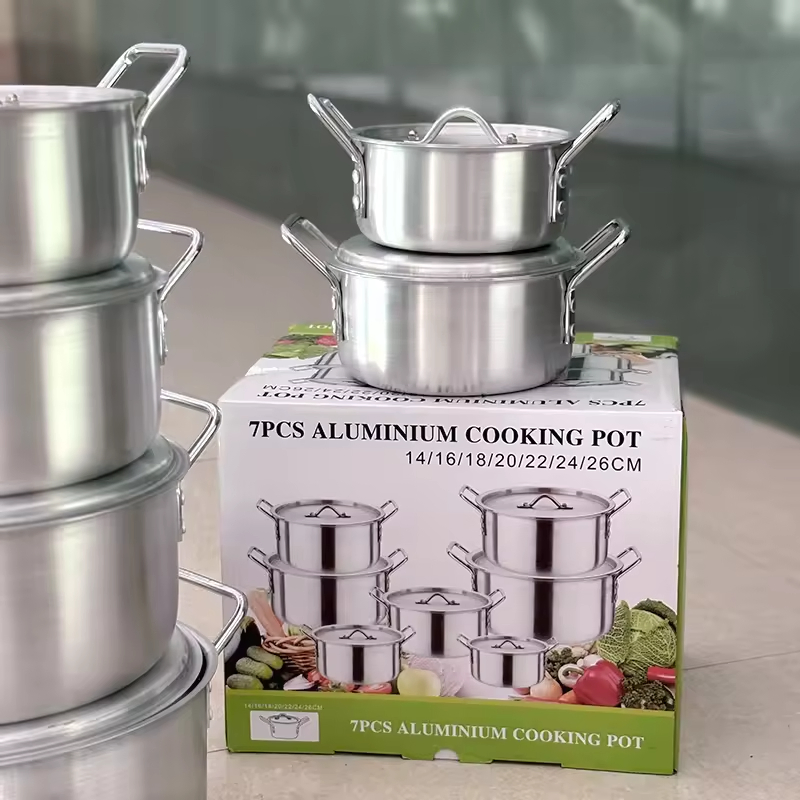 Stainless Steel 12-Piece Pot Set Kitchen Cooking Pots and Pans Kitchen Cooking