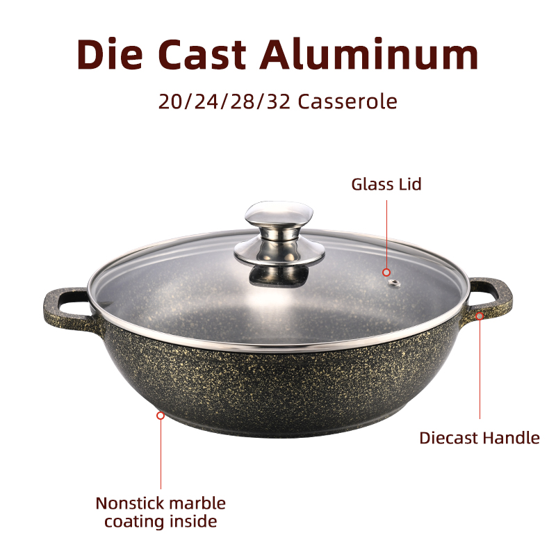 Classic Design Ceramic Stock Pot Set Deep Frying Pan round Set for Soup Cooking &amp; Stock Preparation OEM Deep Frying Pan