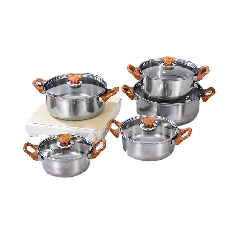 10pcs Large Multipurpose Stainless Steel Cookware Set for Electric Cooking Commercial Use OEM/ODM