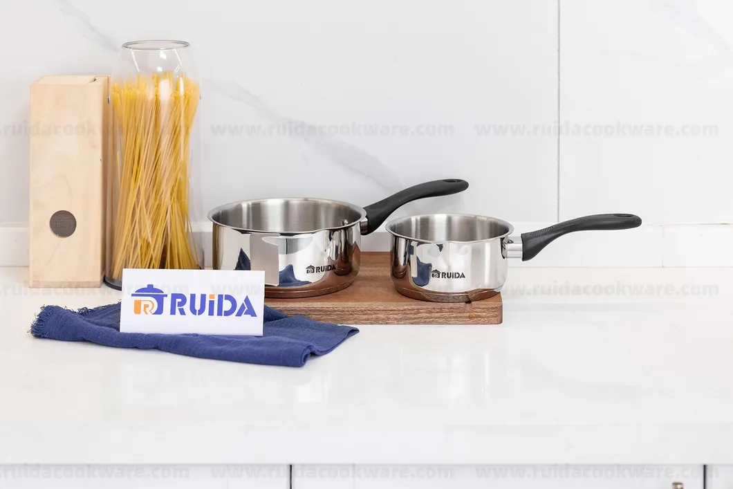 Stainless Steel Cookware Set with Bakelite Handle