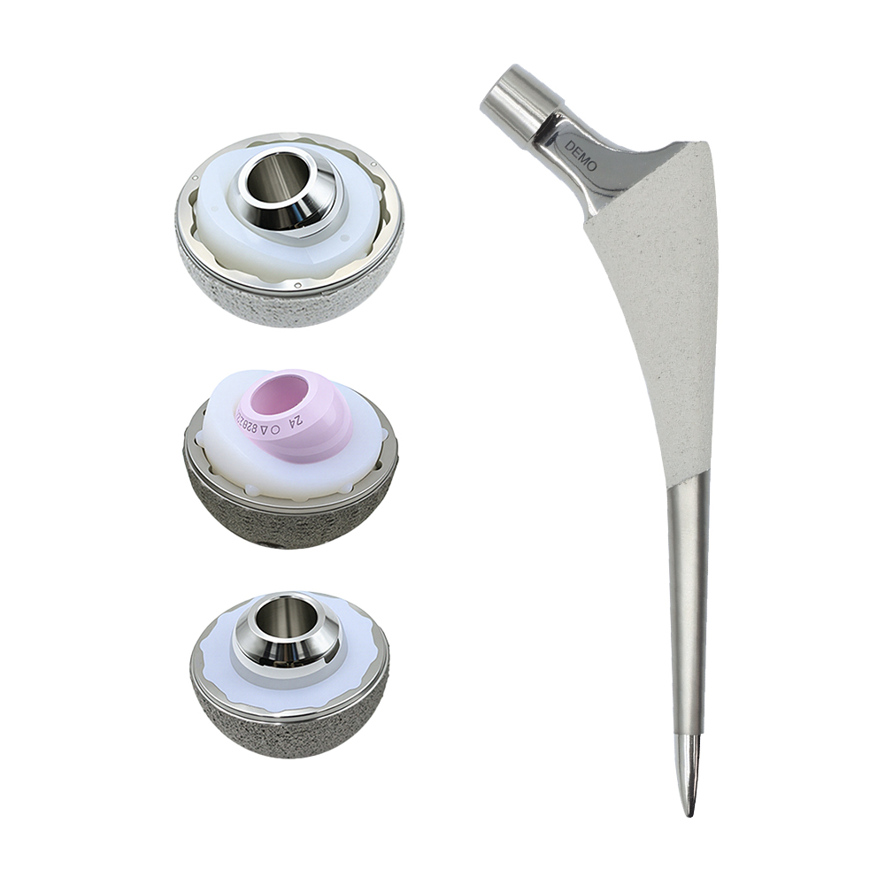 High Quality Orthopedic Implants Cementless Hip Stem Tapered Ti+HA Coating for Total Hip Replacement Surgery Fixation
