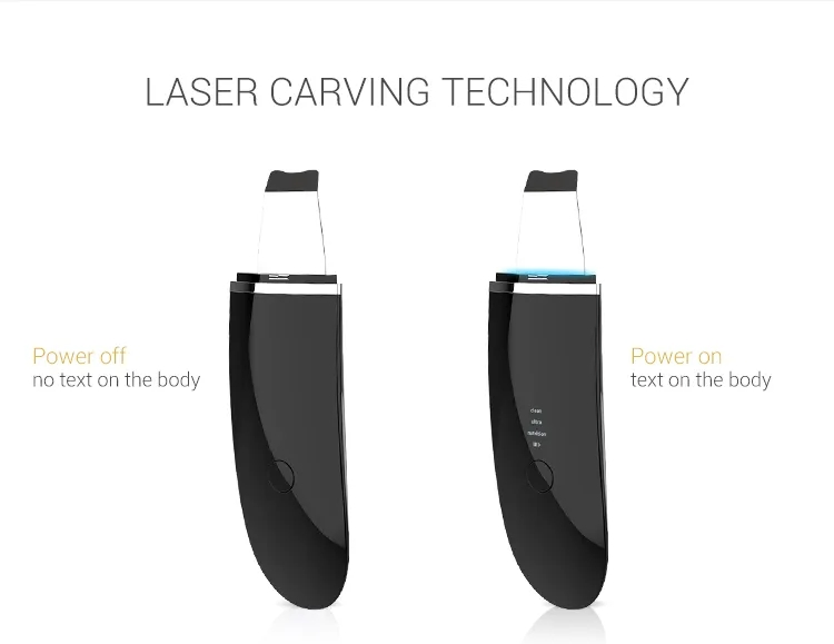 Skin Cleaning Wireless Charging Facial Waterproof Ultrasonic Home Use Peeling Blackhead Large Pore Acne Remove Skin Scrubber