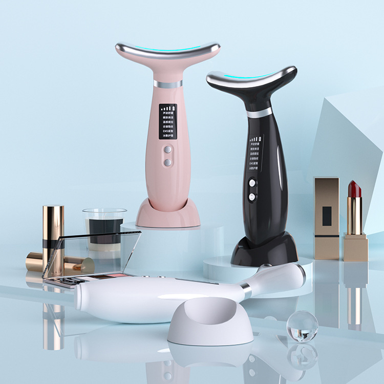 Neck Face Massager Face Sculpting Tool 3 Colour Modes and Vibration for Facial Massager Double Chin Reducer