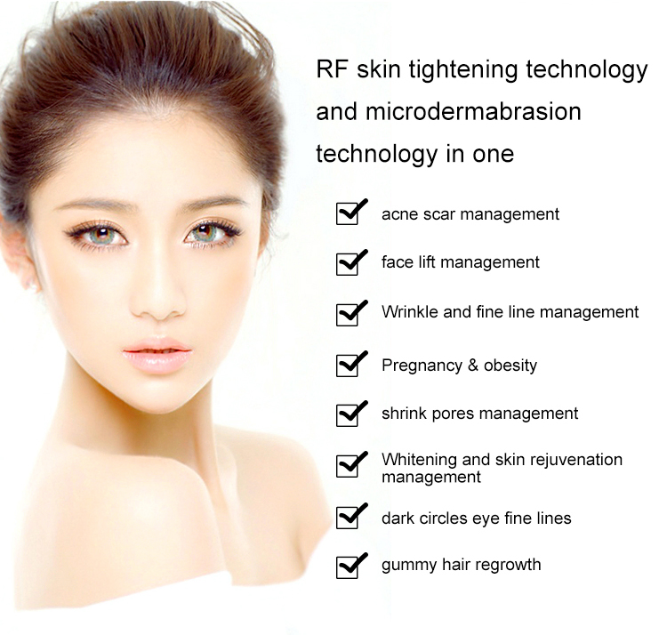 Portable Gold RF Microneedling Device Professional Skin Rejuvenation Facial Resurfacing Acne Scar Removal Treatment Radio Frequency Fractional Microneedle