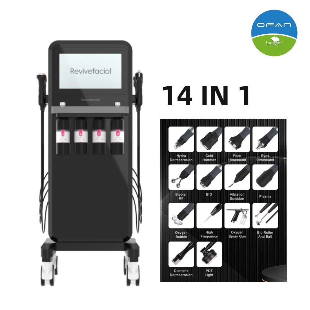 Ofan 14 in 1 Hydra Multifunction Facial Oxygen Deep Skin Clean Machine Skin Care Hydra Dermabrasion Machine