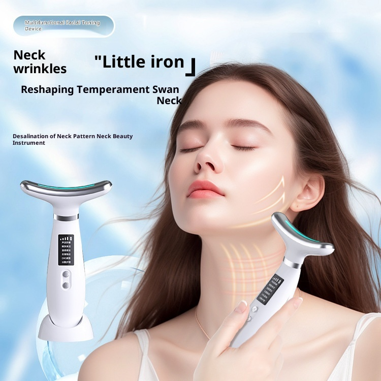 Neck Face Massager Face Sculpting Tool 3 Colour Modes and Vibration for Facial Massager Double Chin Reducer