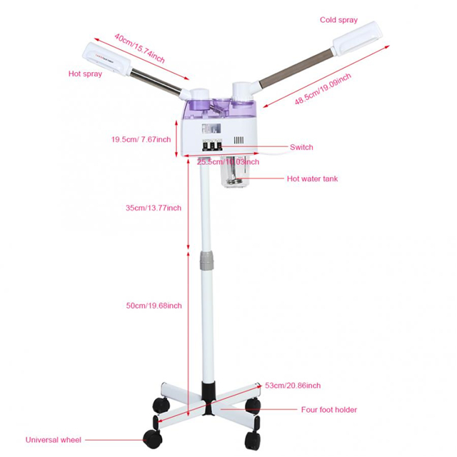 2in1 Hot and Cold Spray Facial Steamer for Skin Rejuvenation