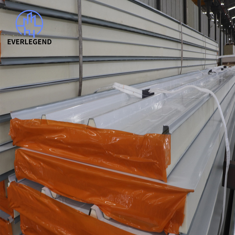 PU Insulated Polyurethane Sandwich Exterior Wall Panel for Cold Storage Warehouse PUR Roof and Wall Panels Heat Preservation Freezer Room