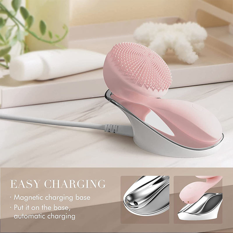 Mini Vibration Facial Cleaner Electric Face Brush Silicone Cleansing Brush