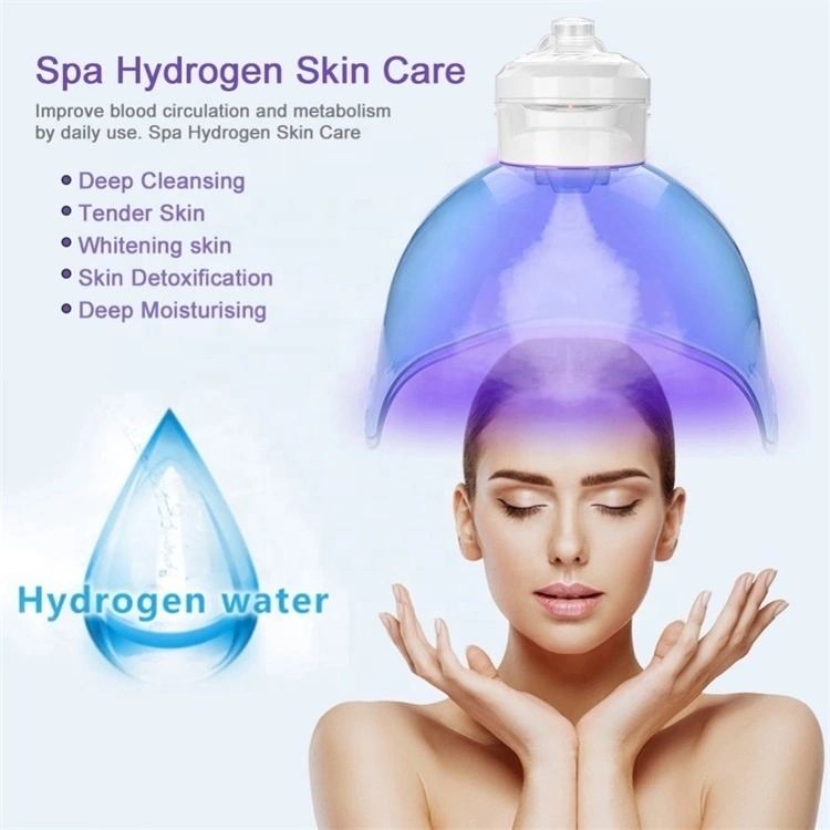H2O2 Oxygen LED PDT Facial SPA Mask Facial Steamer for Skin Rejuvenation