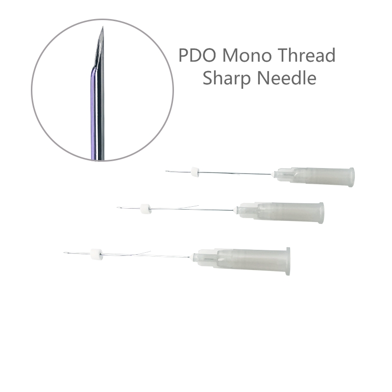 Skin Tightening Sharp Double Screw Pdo Thread for Neck Lifting