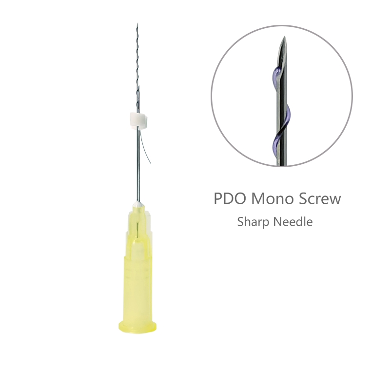 Facial Lifting Pdo Screw Thread with Sharp Needle