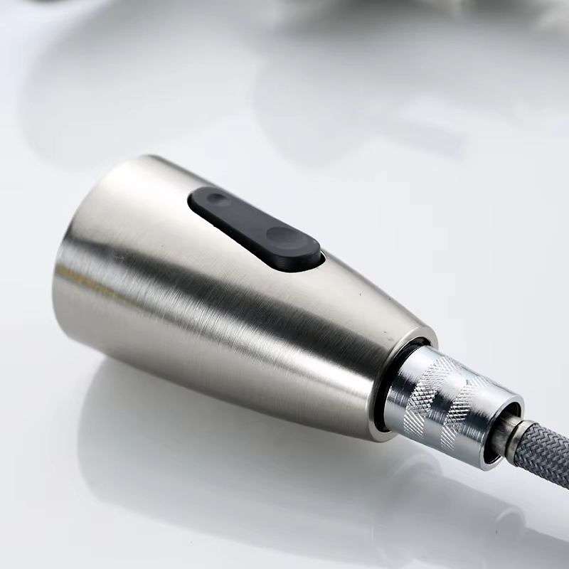 Hot Cold Water Mixer Stainless Steel Kitchen Faucet Single Hole 360 Degree Rotation Spring Pull Down Valve Type Kitchen Tap