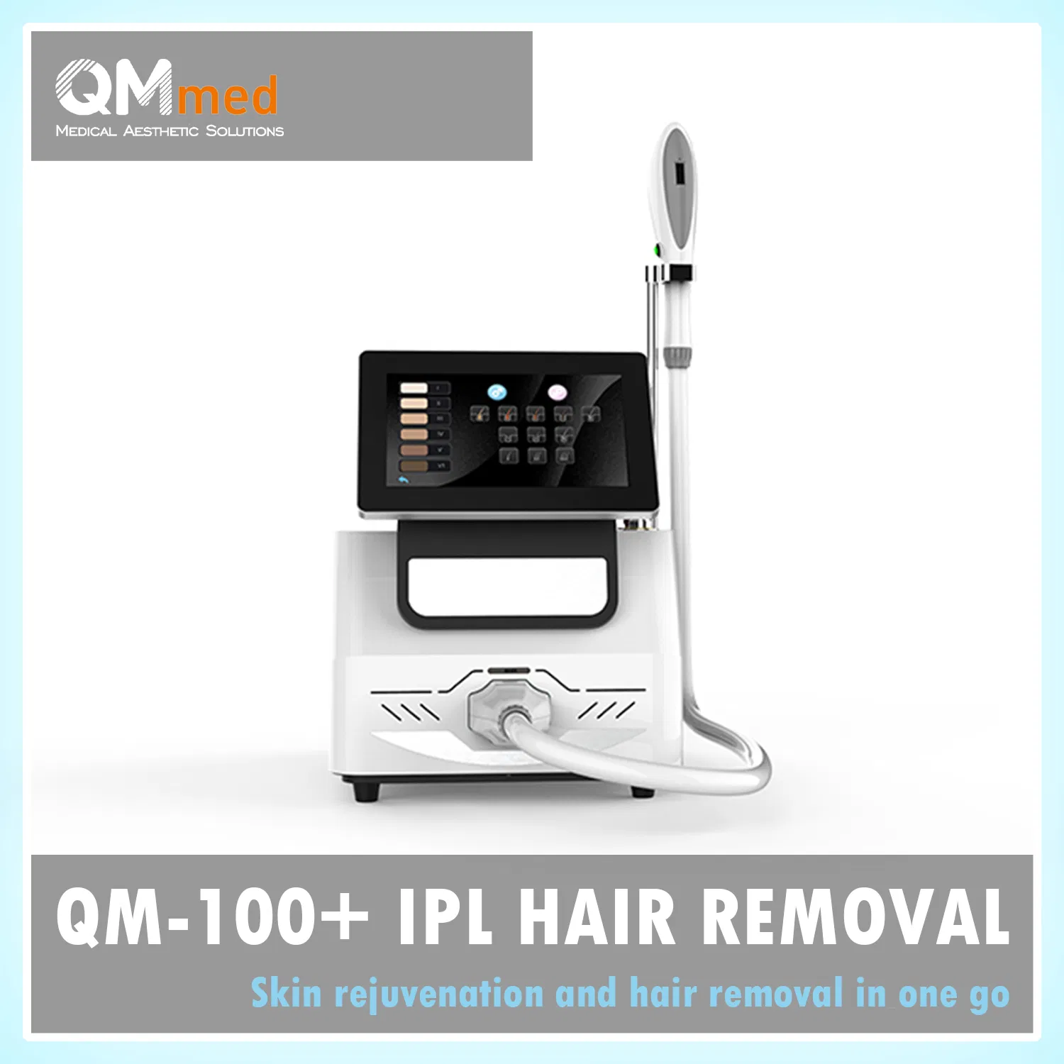 Portable IPL Laser Hair Removal &amp; Skin Rejuvenation Machine for Body Hair Removal, Pigmentation Correction &amp; Gentle Face Care for Home &amp; Small Salon Dual-Scene