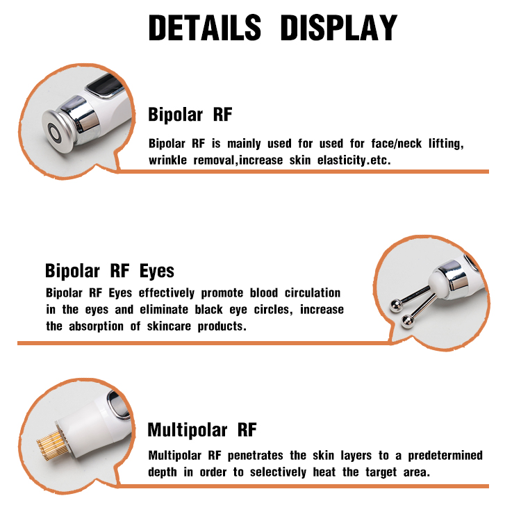 Beauty SPA Salon Use EMS Microcurrent Face Lifting Micro Current Machine RF Radio Frequency Massage Facial Toning Device