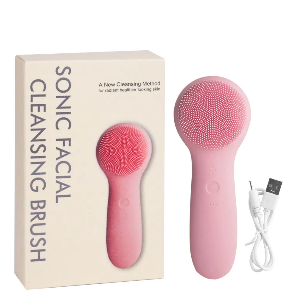 Deep Pore Cleansing Ultrasonic Device with Silicone Bristles