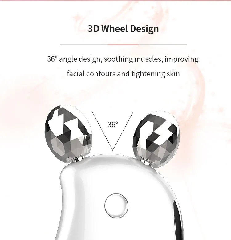 Portable Face Massager Skin Lifting Tightening Constant Heating Vibration Microcurrent Nutrition Absorbtion EMS Vibration Facial Roller