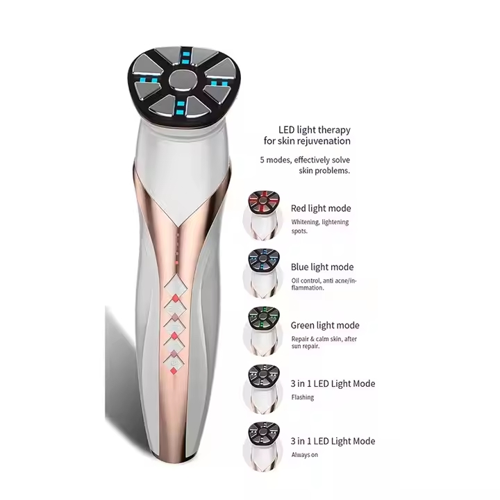 Mini Facial Mesotherapy Electroporation RF Radio Frequency LED Photon Face Lifting Device