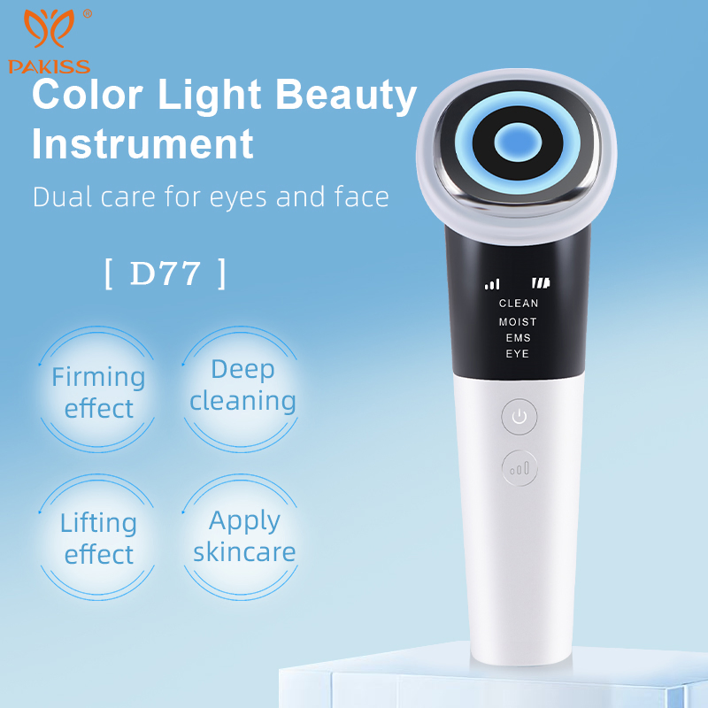 Pakiss 4-in-1 Facial Beauty Device LED Light Therapy EMS Microcurrent Face Lifting Device for Eye &amp; Face