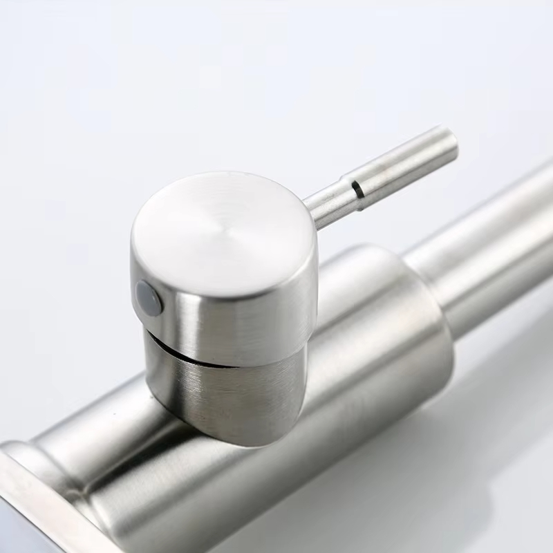 Hot Cold Water Mixer Stainless Steel Kitchen Faucet Single Hole 360 Degree Rotation Spring Pull Down Valve Type Kitchen Tap