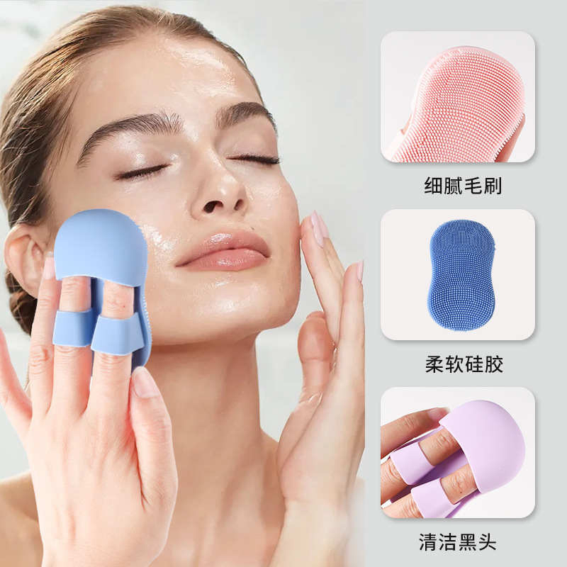 Silicone Cleansing Brush Manual Facial Cleanser Brush Makeup Brush