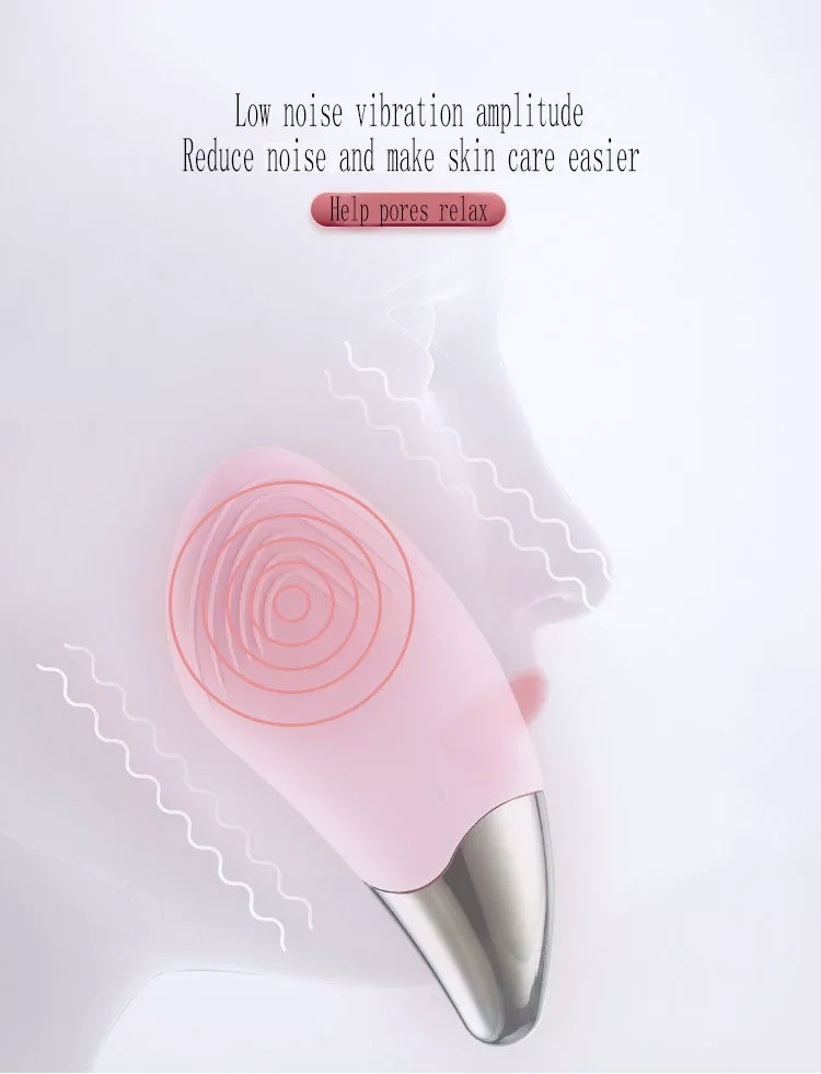 Wholesale Mini Soft Waterproof Portable USB Electric Cleanser Sonic Silicone Face Scrub Device Facial Cleansing Brush